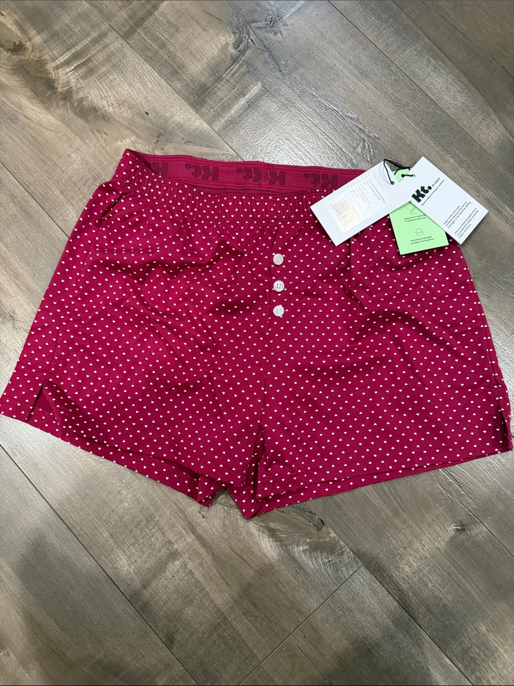knix Red Polka Dot Athletic Lounge Shorts